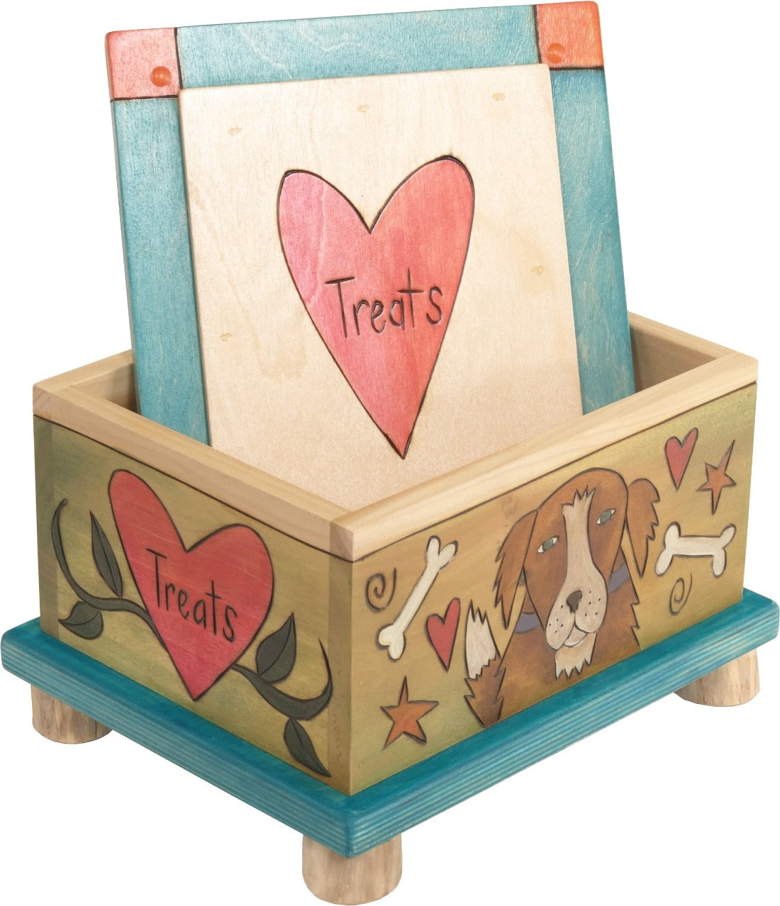 Pet Treat Box – Colorful and playful dog treat box with 