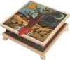 Keepsake Box – Classic tree of life in a rolling hills landscape motif with a heart handle