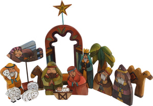 Large Nativity –  Large Nativity with red accents