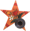 Star-Shaped Candle Holder –  Charming star-shaped candle holder with floral motifs