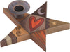 Star-Shaped Candle Holder –  Star-shaped candle holder with heart and moon motif