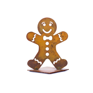 Gingerbread Man Sculpture – Add a gingerbread man to your holiday decor lineup for a playful touch small on a white background