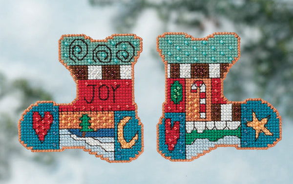 Joy Stitch Kit Cross Ornament