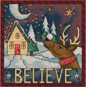 "Believe" with Santa's reindeer in a winter-y wonderland