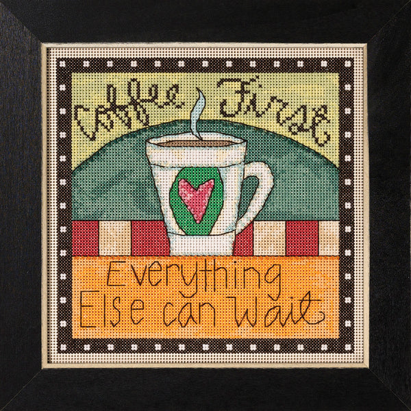 Coffee First Cross Stitch Kit