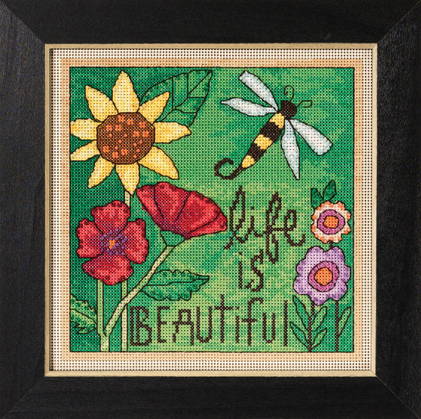 "Life is Beautiful" Cross Stitch Kit