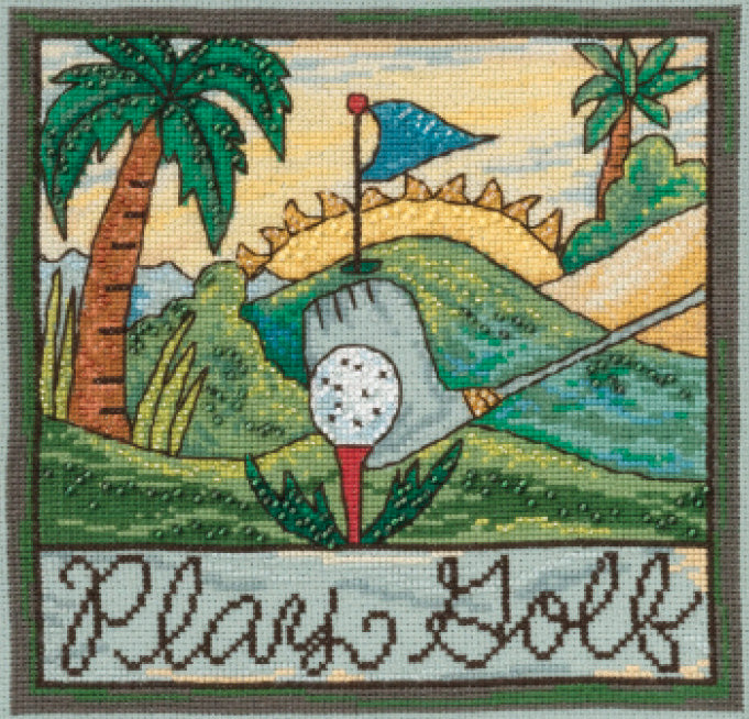 Play Golf Cross Stitch Kit