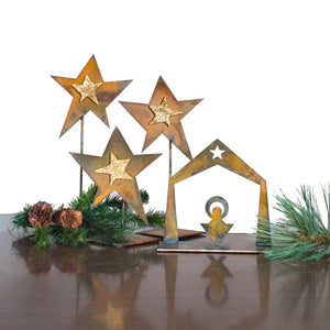 Collectible Star Sculpture – Little star sculpture is so versatile it looks great alone or to accent other tabletop displays for Christmas, 4th of July, or all year round displayed with magnets and nativity sculpture