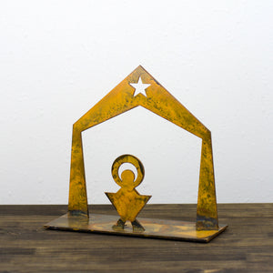 Small Nativity Sculpture – Stable and manger scene is perfect to display alone or add stars for a one-of-a-kind nativity set standalone view