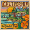 "The Golden State" Plaque – Beautiful west coast landscape featuring the Golden Gate Bridge front view