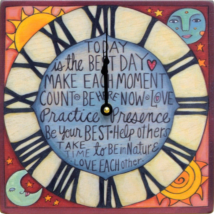"Time to Shine" Square Clock