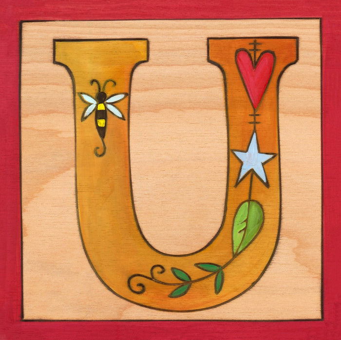 "U" Alphabet Letter Plaque