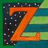 Sincerely, Sticks "Z" Alphabet Letter Plaque option 1 with polka dots and stripes