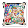 Alabama Hand-Embroidered Pillow -  The Heart of Dixie, this original design celebrates the state of Alabama