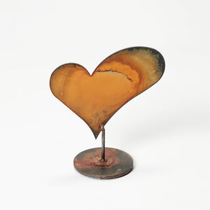 Collectible Heart Sculpture – Lovely little patina heart sculpture looks best in a grouping with other mementoes like framed photos of loved ones main view