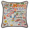 Hawaii Hand-Embroidered Pillow -  ALOHA! This original design celebrates the beautiful Hawaiian Islands. Carmel Swan, one of the owners of catstudio, is a native of Hawaii—and she worked long hours to ensure the art truly captures the spirit of Aloha. We think it does!