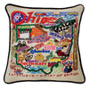 Ohio Hand-Embroidered Pillow -  From the Ohio River to Lake Erie - this original design celebrates the State of Ohio!