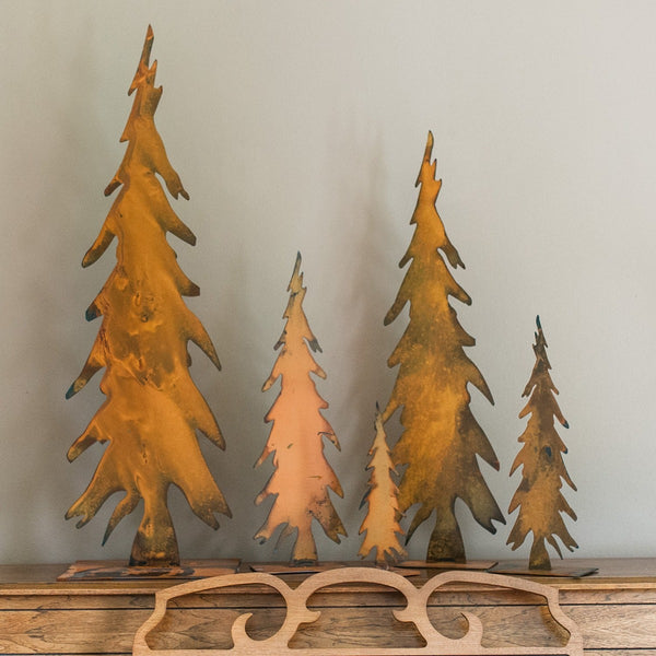 Pencil Tree Sculpture – Tall, thin pine tree sculptures that look best as a grouping but a single one will still look great with other mementos you have at home main view