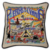 Pennsylvania Hand-Embroidered Pillow -  The Keystone State... This original design celebrates the State of Pennsylvania!