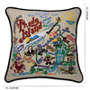 Rhode Island Hand-Embroidered Pillow -  The Ocean State, this original design celebrates the State of Rhode Island.