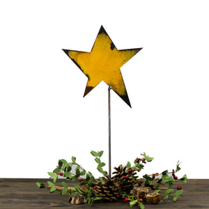 Collectible Star Sculpture – Little star sculpture is so versatile it looks great alone or to accent other tabletop displays for Christmas, 4th of July, or all year round large displayed with pinecones