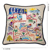 Utah Hand-Embroidered Pillow -  The Beehive State! This original design celebrates the State of Utah.