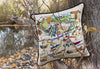 Vermont Hand-Embroidered Pillow -  This original design celebrates the Green Mountain State - Vermont!